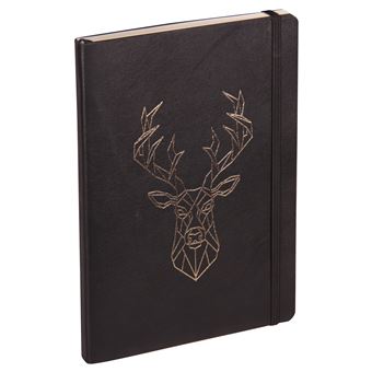Carnet Clairefontaine Cuir A5 Forest Cerf Noir