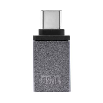 Hub USB T'nB USB-A Aluminium vers 7 X USB-A Blanc et Gris