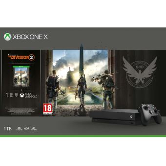 Microsoft Xbox One X - Tom Clancy's The Division 2 Bundle - console de jeux - 4K - HDR - 1 To HDD - noir - 1