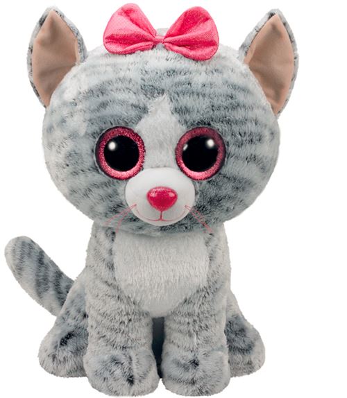 Ty Multicolore Peluche Kiki Le Chat Beanie Boo's 41 Cm Taille L