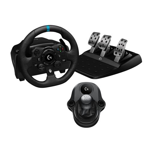 Ensemble Logitech G923 SE Racing volant et pédalier de course G923 pour Xbox Series XS Xbox One et PC + levier de vitesse Driving Force Noir