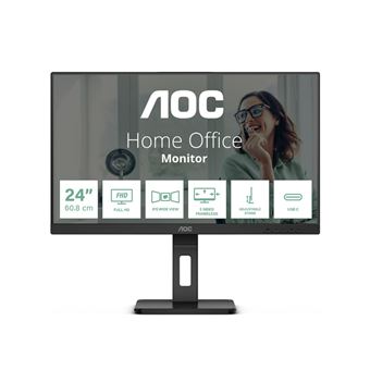AOC Pro-line 24P3CV - P3 Series - écran LED - 24" (23.8" visualisable) - 1920 x 1080 Full HD (1080p) @ 75 Hz - IPS - 300 cd/m² - 1000:1 - 4 ms - HDMI, DisplayPort, USB-C - haut-parleurs - noir - B2B