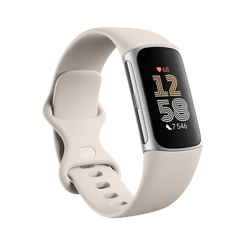 Bracelet Connecté Fitbit Charge 6 Porcelaine Et Argent