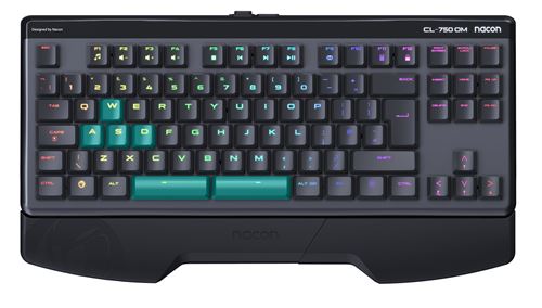 Clavier filaire gaming optique-mécanique Azerty Nacon PCCL-750OMFR Gris et Noir
