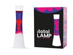 Lampe à poser Itotal Lave Base Blanche Liquide Violet Cire Rose 30 W 40 cm