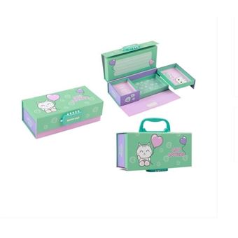 Boîte en papier pour bijoux Itotal Chat Blanc