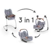 Chaise haute Smoby 3 en 1 Bébé Confort Gris