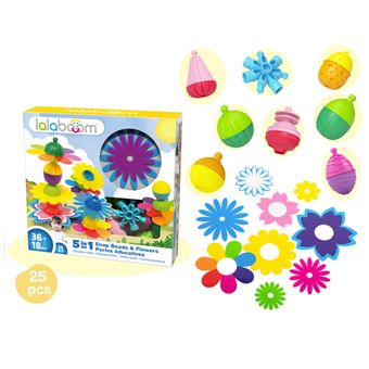 Jeu d'éveil Lalaboom Set créatif Fleurs et perles éducatives 25 pièces