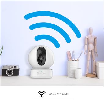 EZVIZ C6W 2K+ Caméra Surveillance WiFi Intérieure 4MP, Camera ip Wifi  2.4Ghz & Ethernet 360