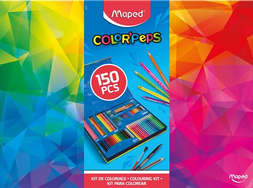 Kit de coloriage 150 pieces, boîte carton decoree