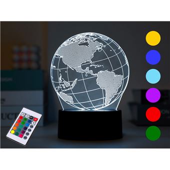 Lampe 3d Itotal avec télécommande Globe