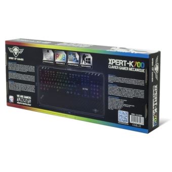 Spirit of Gamer XPERT-K700 clavier USB AZERTY Français Noir