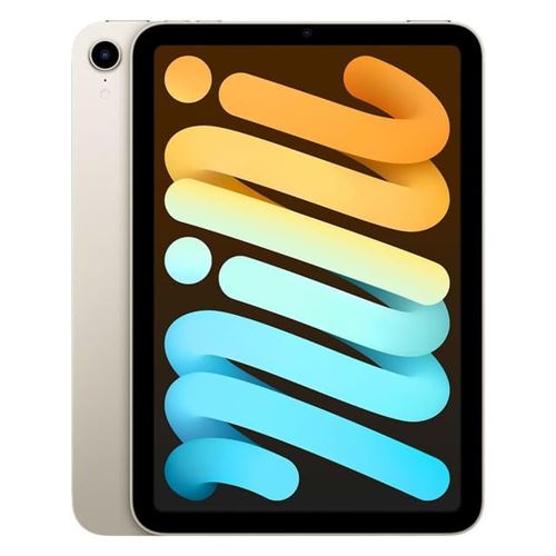 Apple iPad Mini 8,3" Puce A15 Bionic 256 Go Lumière stellaire 5G 6ème Génération 2021 Reconditionné