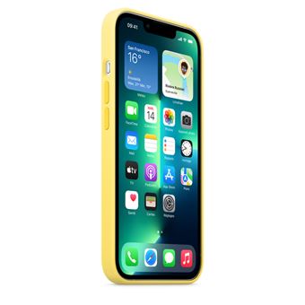 Coque en silicone avec MagSafe pour iPhone 13 Pro Zeste de citron