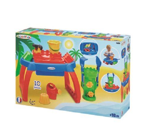 Table Eau Et Sable 2 En 1 Pour Enfants – Grand Jeu Extérieur Avec 37 Accessoires, Parfaite Pour La Plage, Le Jardin Ou La Cour, Cadeau Idéal Pour Les 3 4 5 6 8 Ans