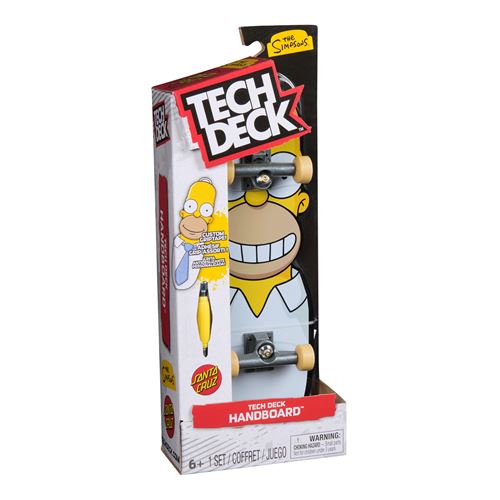 Tech Deck - Lot De 4 Planches Fingerboard (Skateboard à Doigts) The Simpsons - Avec Roues, Trucks, Autocollants, Outil