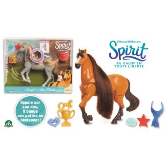 Figurine Spirit Cheval avec mouvement, sons et accessoires 18 cm