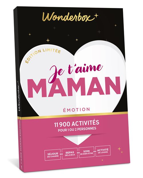 Coffret cadeau Wonderbox Je t aime Maman Emotion