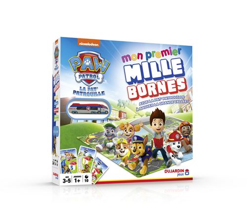 Boite de Jeu de cartes Dujardin Mille Bornes Pat Patrouille