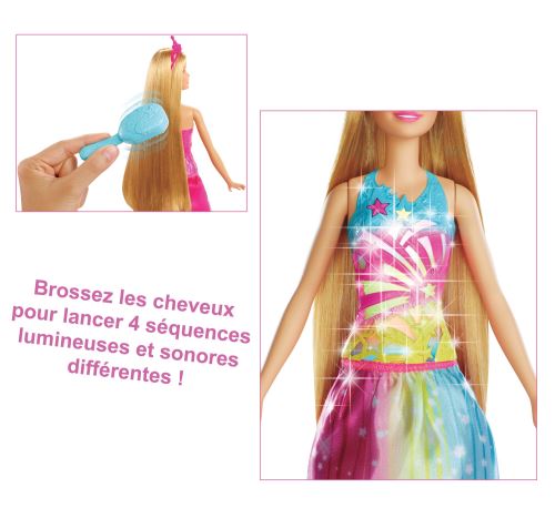 Poupée Barbie Dreamtopia Princesse Arc-en-ciel sons et lumières