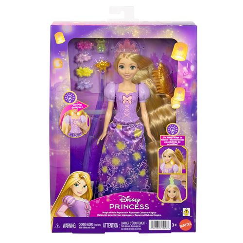 Poupée Disney Princess Raiponce Cheveux Magiques – 7 Accessoires Inclus - vue 5