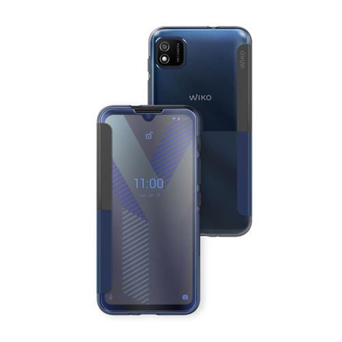 Etui Easy Folio pour Wiko Y62 Bleu nuit