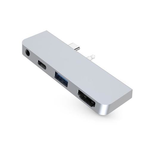 Adaptateur HyperDrive Surface Go Hub Argent HDMI/USB/USB-C/Jack