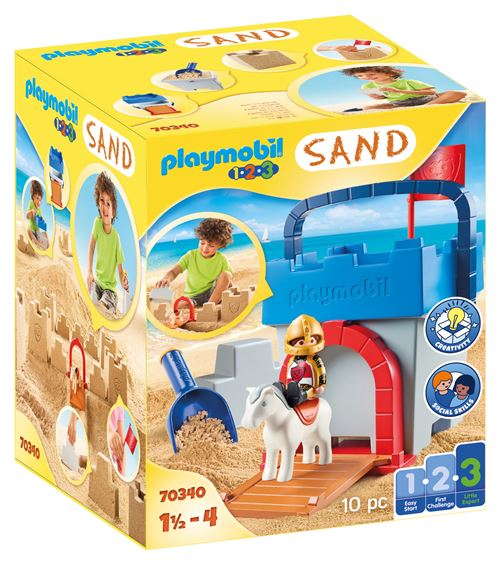 Playmobil 1.2.3 Sand 70340 Château de sable