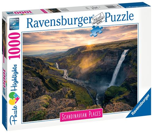 Puzzle 1000 Pièces Ravensburger La Cascade Háifoss Islande