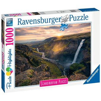 Puzzle 1000 pièces Ravensburger La cascade Háifoss Islande