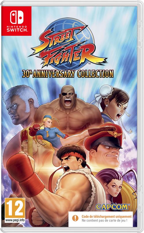 Pochette avant du jeu Street Fighter 30th Anniversary Collection Code in a Box Nintendo Switch
