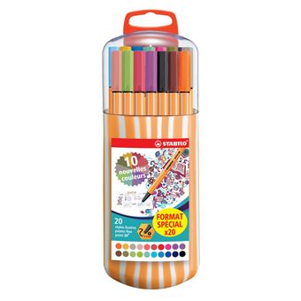 Set 20 stylos feutres Stabilo Point 88