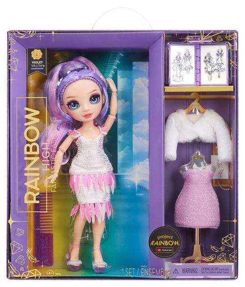 Rainbow High Multicolore Poupée Fantastic Fashion Doll Violet