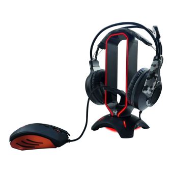 Station de rangement Noir Subsonic avec LED et port USB pour casque gaming