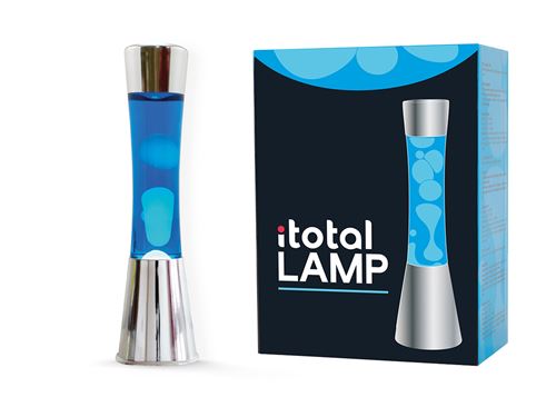 Lampe à poser Itotal Lave Socle Argent Fluide Bleu et Blanc 30 W 40 cm