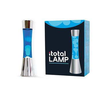 Lampe à poser Itotal Lave Socle Argent Fluide Bleu et Blanc 30 W 40 cm