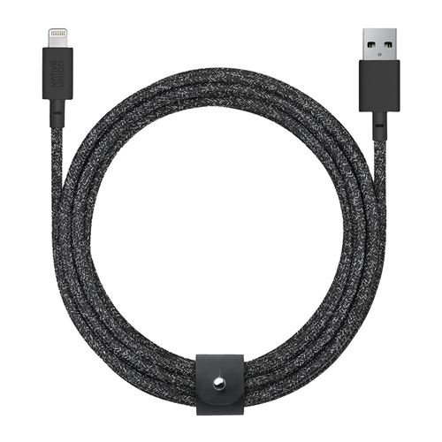 Native Union Belt Lightning naar USB Kabel Zwart - 3M