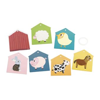 Jeu d'éveil Janod Cartes tactiles Ferme