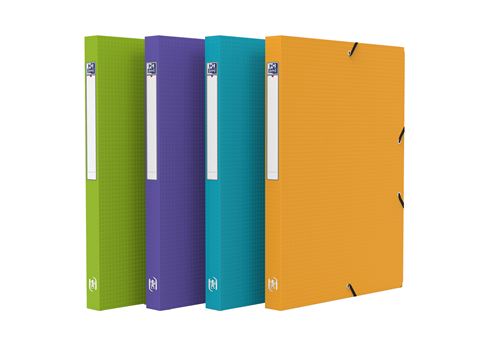 Oxford Multicolore Boîte De Classement Avec Élastique Memphis 25 Mm Modèle Aléatoire