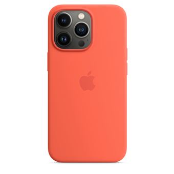 Coque en silicone avec MagSafe pour iPhone 13 Pro Nectarine