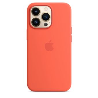 Coque en silicone avec MagSafe pour iPhone 13 Pro Nectarine