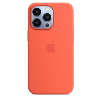 Coque en silicone avec MagSafe pour iPhone 13 Pro Nectarine