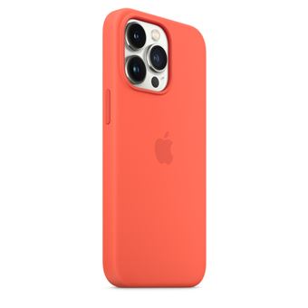 Coque en silicone avec MagSafe pour iPhone 13 Pro Nectarine