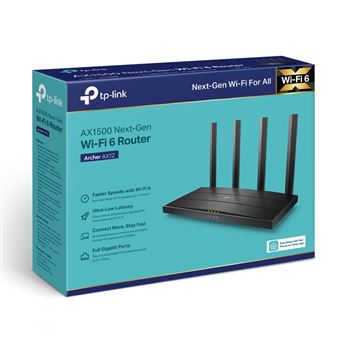 Routeur Wi-Fi WiFi 6 AX1500 TP-Link Archer AX12 Noir