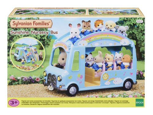 Playset Sylvanian Families Le Bus Arc-En-Ciel Des Bébés