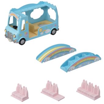 Playset Sylvanian Families Le bus arc-en-ciel des bébés