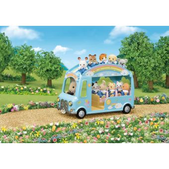 Playset Sylvanian Families Le bus arc-en-ciel des bébés