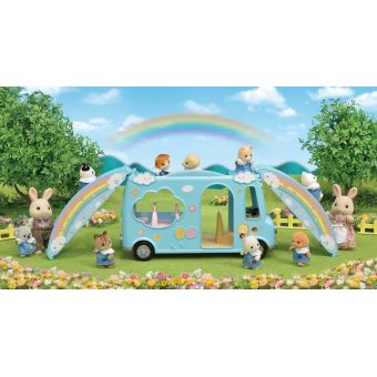 Playset Sylvanian Families Le bus arc-en-ciel des bébés