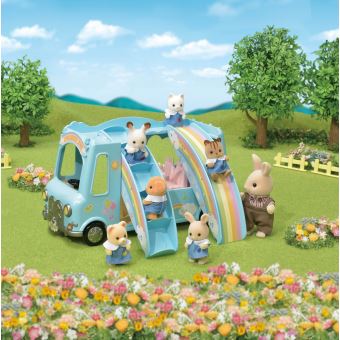 Playset Sylvanian Families Le bus arc-en-ciel des bébés