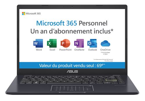 PC Ultra-Portable Asus E406Ma-Bv053Ts 14" Intel Celeron 4 Go Ram 64 Go Emmc Bleu